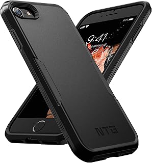 NTG Shockproof Designed for iPhone SE 2022 Case/iPhone SE 2020 Case, Heavy-Duty Tough Rugged Lightweight Slim Protective Case for iPhone SE/8/7-Black | Shockproof