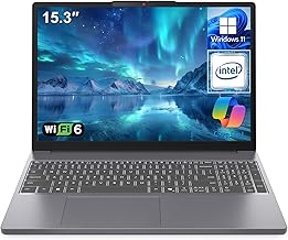 Laptop Computer, IdeaPad Slim 3 2026, 15.3" FHD Anti-Glare Display, Intel Core i5-13420H, 8GB DDR5 RAM, 512GB SSD, Copilot AI, Long Battery Life, Lightweight Portability, Office 365, Luna Grey