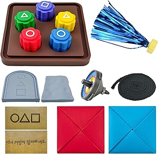 oyeftp Gonggi Korean Game, Korean Folk Game Set (Korean Traditional Play Games)- Jebi chagi, Gong-gi, Biseokchigi, Paeng-y, DDAKJI, Family Travel Games, Gifts for Friends