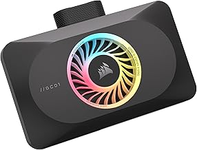 CORSAIR XG3 RGB Hybrid GPU Water Block – Hybrid Custom Cooling, Compatible with 5080, 5070 Ti, & 5070 GPUs, 18 Addressable RGB LEDs, iCUE Link Connectivity, Built-in Temperature Sensor – Black