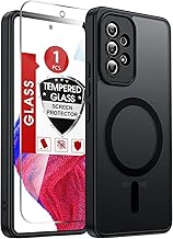 for Samsung Galaxy A53-5G Phone Case: Samsung A53 Phone Case Galaxya53 Magnetic with Screen Protector, Protective para Unlocked Galaxy A 53 Android Desbloqueados Sansun S53 Cell New Cover, Black