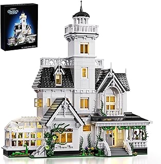 Magic House Building Set with LED Light, Owens House Blocks Toy, Creator Architecture Model Building Kit, Compatible with Lego Horror House, Home Office Decor Gift for Adults (1877PCS)