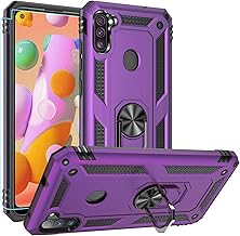 Samsung A11 Case,Galaxy A11 Case, Military Grade Heavy Duty Armor Protection Phone Case Cover with HD Screen Protector Magnetic Ring Kickstand for Samsung Galaxy A11 (Purple Military Case)