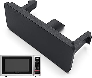 Microwave Door Eject Button Compatible with KitchedAid & Whirlpool Rectangular Button Replacement (Black)