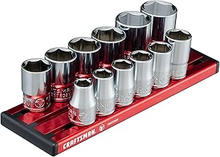 CRAFTSMAN V-SERIES Socket Set, Shallow MM, 3/8 Inch Drive, 12 Piece (CMMT17530V)