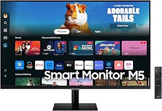 27-Inch M5 (M50D) Series FHD Smart Monitor with Streaming TV, Speakers, HDR10, Gaming Hub, Multiple Ports, Workout Tracker, Vision Accessibility Tools, LS27DM500ENXGO, 2024