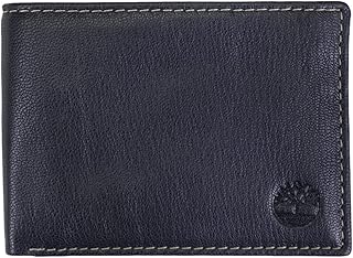 Men's Genuine Leather Passcase Security RFID Wallet
