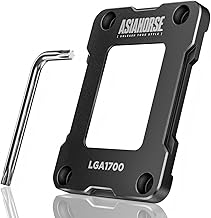 LGA 1700 CPU Contact Frame, 100% Flush Anti-Bending Secure Frame for Intel CPU, High-Strength Metal Construction Compatible with H610/B660/Z690/Z790 Motherboards, Enhances Cooling Efficiency