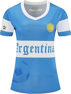 Women Soccer Jersey Sports Fans Outdoor T-Shirts Athletic Slim Fit Activewear Tee Soccer Shirt