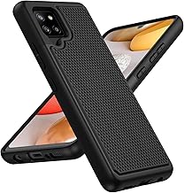 BNIUT for Samsung Galaxy A42 5G Case: Dual Layer Protective Heavy Duty Cell Phone Cover Shockproof Rugged with Non Slip Textured Back - Military Protection Bumper Tough - 6.6inch (Matte Black)