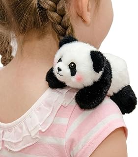 Magnetic Panda Plush Toy, Mini Panda Stuffed Animal with Magnet, Cute Panda Shoulder Plush for Backpack Decoration, Small Panda Gifts, Magnetic Animal Toys