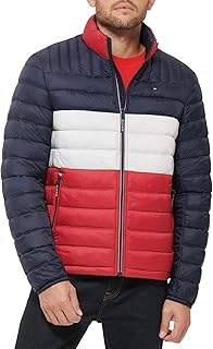 Mens Embroidered Logo Puffer Jacket