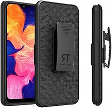 Designed for Samsung Galaxy A10e Case with Belt Clip Holster - Kickstand Cover Phone Case - Black