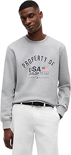Men's US x SailGP USA Creneck Sweatshirt, LIGHT GREY HEATHER