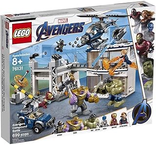 Marvel Avengers Compound Battle 76131 Building Set Includes Toy Car, Helicopter, and Popular Avengers Characters Iron Man, Thanos and More (699 Pieces)