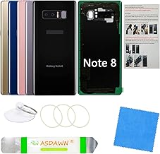 Galaxy Note 8 Back Cover Glass Replacement with Pre-Installed Camera Lens + Installation Manual + Repair Tool Kit for Samsung Galaxy Note 8 SM-N950 All Carriers (Midnight Black)