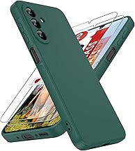 LeYi for Samsung-Galaxy-A26-5G-Phone Case: Samsung A26 5G Case with 2 PCS Tempered Glass Screen Protector, Shockproof Protective Anti-Scratch Unlocked Cell Phone Case Funda para Galaxy A 26, Green