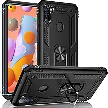 Samsung A11 Case,Galaxy A11 Case, Military Grade Heavy Duty Armor Protection Phone Case Cover with HD Screen Protector Magnetic Ring Kickstand for Samsung Galaxy A11 (Black Military Case)