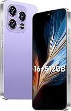 16PM Smartphone New Upgrade 16GB+512GB/6.99" Display 68+108MP Zoom Camera,Tempered Glass Finish, 7000mAh Android 14 Smartphone (Purple)