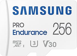 Samsung PRO Endurance 256GB MicroSDXC Memory Card with Adapter for Dash Cam, Body Cam, and Security Camera, Class 10, U3, V30 (MB-MJ256KA/AM)