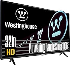 32 Inch TV, HD LED Small Flat Screen Non-Smart Television, Works with Fire Stick, Roku, Apple TV, TiVo, Xumo, and Streaming Devices