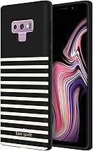 Protective Hardshell Case for Samsung Galaxy Note9 - Soft Touch Feeder Stripe Black/Cream/Gold Logo