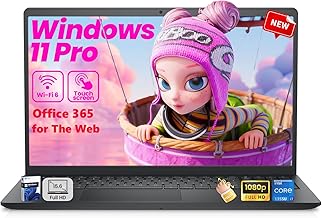 2026 15.6" Touchscreen Laptop DC15250 – Intel 10-Core i7-1355U (Up to 5.0GHz), 20GB RAM, 1TB SSD, FHD Display, Wi-Fi 6, Windows 11 Pro, Fast Business & Student Notebook