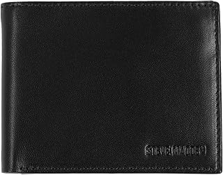 Men's Slim Leather Wallet with Extra Capacity Attached Flip Pockets