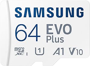 EVO Plus microSD Memory Card + Adapter, 64GB microSDXC, Speeds Up to 160 MB/s, UHS-I, C10, U1, V10, A1, Upgrade Storage for Phones, Tablets, Gaming Consoles, DSLR Cameras, PCs, MB-MC64SA/AM