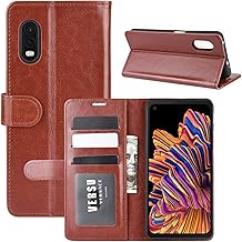 Flip Case for Samsung Xcover Pro Wallet PU Leather Magnetic Protective Cellphone Case for Samsung Galaxy Xcover Pro G715 Folio Book Cover with Stand (Brown)