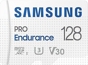 Samsung PRO Endurance 128GB MicroSDXC Memory Card with Adapter for Dash Cam, Body Cam, and Security Camera – Class 10, U3, V30 (MB-MJ128KA/AM)