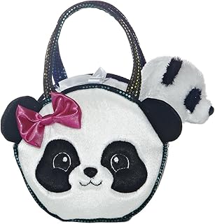 Aurora® Fashionable Fancy Pals™ Pretty Panda Stuffed Animal - Plush with Stylish Purse for Dress Up Fun - Perfect for Kids 3+ Years, Costumes, and Birthdays - Multicolor 7.5 Inches