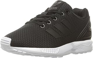 Boy's ZX Flux C Shoe, Black/Black/White, 1.5 Medium US Little Kid