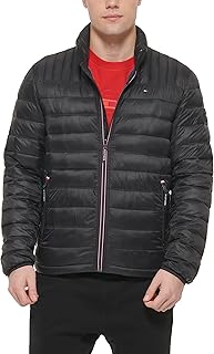 Mens Embroidered Logo Puffer Jacket
