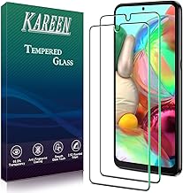 [2 Pack Screen Protector for Samsung Galaxy A71, A71 5G, A71 5G UW Tempered Glass, Support Fingerprint Reader, Anti Scratch, Bubble Free, 9H Hardness
