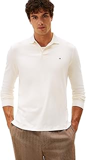Men's Long Sleeve Casual Polo Shirts in Regular Fit with Liquid Cotton