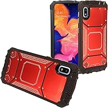 Compatible with Samsung Galaxy A10e SM-A102 - Aluminum Metal Hybrid Phone Case - ZY1 Red