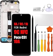 Replacement for Xiaomi Redmi 9A | 9C | 9i | 10A | Poco C31 LCD Screen With Frame for Redmi 9AT | 9c NFC M2006C3LG M2006C3MG M2006C3LVG LCD Touch Screen Display Panel Digitizer Assembly with Repair kit