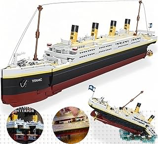 Titanic Model Kit -2022 Pieces Large Titanic Ship Building Blocks Set, STEM Educational 3D Puzzle Toys Gifts for Kids and Adults, Ideal Collectible Display Architecture for Home& Office Decor