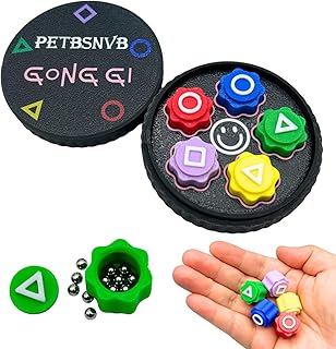 PETBSNVB Real Weighted Gonggi with Steel Beads in a Box, Jackstones, Gonggi Stones, Traditional Korean Game for Party, Great Gift for Children