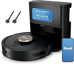 AV2501AE AI Robot Vacuum with XL HEPA Self-Empty Base, Bagless, 60-Day Capacity, LIDAR Navigation, Perfect for Pet Hair, Compatible with Alexa, Wi-Fi Connected, Carpet & Hard Floor, Black