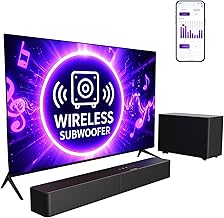 Sound Bar with Wireless Subwoofer, 240W Peak Power, VoiceMX & BassMX, App Control, 2.1ch Soundbar for Smart TV, Adjustable Bass, HDMI, Optical, Bluetooth 6.0, Poseidon M30 (2026 Model)