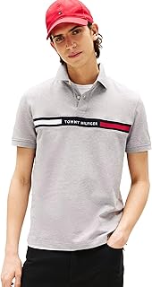 Men's Short Sleeve Casual Polo Shirts in Regular Fit with Chest Logo Designs