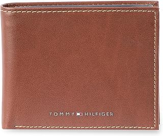 mens Leather Bifold Wallet with Removable ID Window Tan/Navy