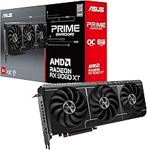 Prime AMD Radeon RX 9060 XT 8GB GDDR6 OC Edition Graphics Card, AMD, (PCIe 5.0, HDMI/DP 2.1, 2.5-Slot Design, axial-tech Fans, Dual Ball Fan Bearings, Dual BIOS, GPU Guard), 3 Year Warranty