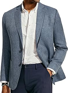 Mens Blazer Casual Sport Coats Regular Fit Two Button Suit Jacket Lightweight Sports Jacket