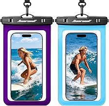 Universal Waterproof Phone Pouch, Dry Bag Compatible for iPhone 17 16 15 14 13 Pro Max XS Plus Samsung Galaxy S22 Cellphone Up to 8.9", IPX8 Water Proof Cell Phone Case for Beach-2Pack