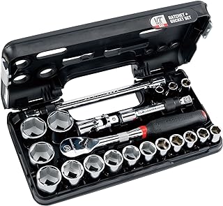 CRAFTSMAN V-SERIES Socket Set, Shallow SAE, 1/2 Inch Drive, 21 Piece (CMMT45754V)