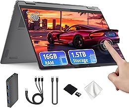 Yoga 7i 2-in-1 16" 2K Touchscreen Laptop, Intel Ultra 5 226V, 16GB LPDDR5X, 1.5TB Storage(512GB SSD & 1TB Docking Station), Intel Arc Graphics, Backlit Keyboard, Fingerprint, Win 11, Gray