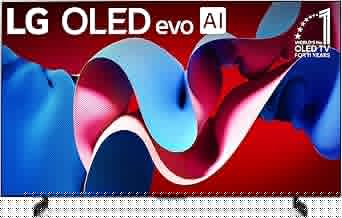42-Inch Class OLED evo C4 Series Smart TV 4K Processor Flat Screen with Magic Remote AI-Powered with Alexa Built-in (OLED42C4PUA, 2024)